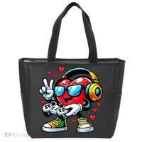 Cool Valentine's Day Gamer Heart Love Gaming Tote Bag thumb 0