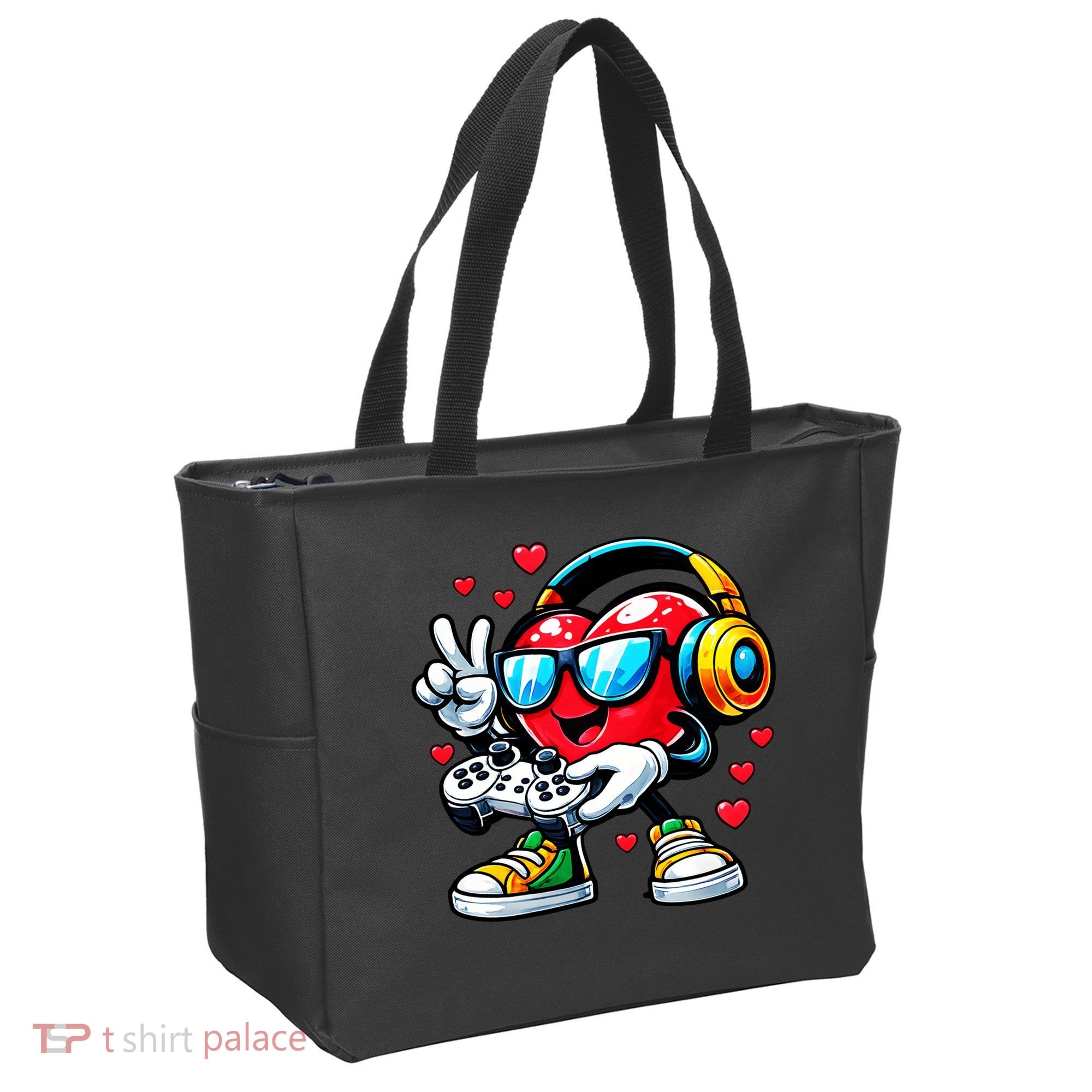 Cool Valentine's Day Gamer Heart Love Gaming Tote Bag