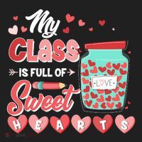 Cute Valentines Day My Class Is Full Of Sweet Hearts Beanie thumb 2