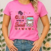 Cute Valentines Day My Class Is Full Of Sweet Hearts Women's T-Shirt thumb 2