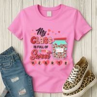Cute Valentines Day My Class Is Full Of Sweet Hearts Women's T-Shirt thumb 3
