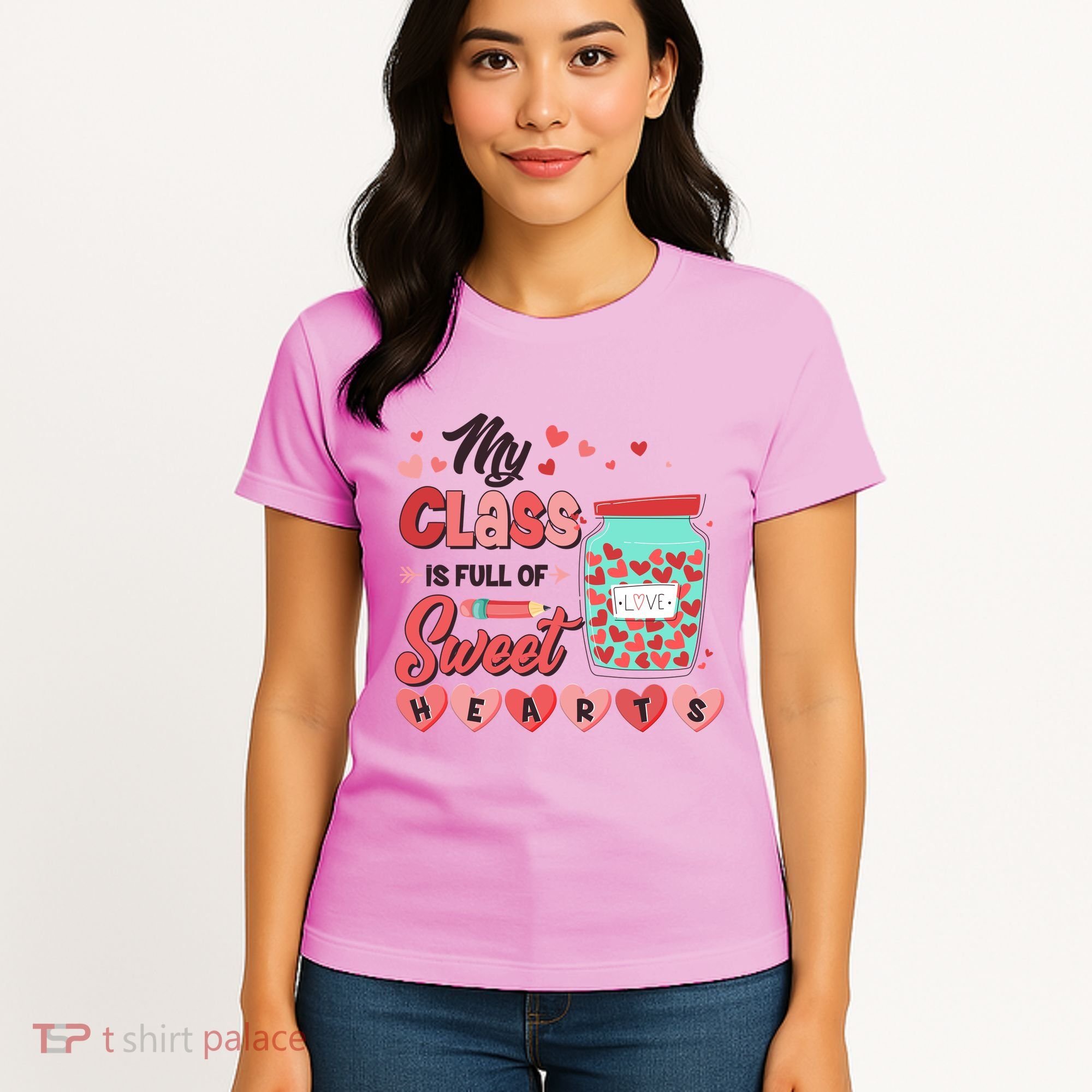 Cute Valentines Day My Class Is Full Of Sweet Hearts Women's T-Shirt