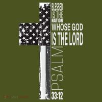 Christian Veteran Distressed American Flag Religious Long Sleeve Shirt thumb 2