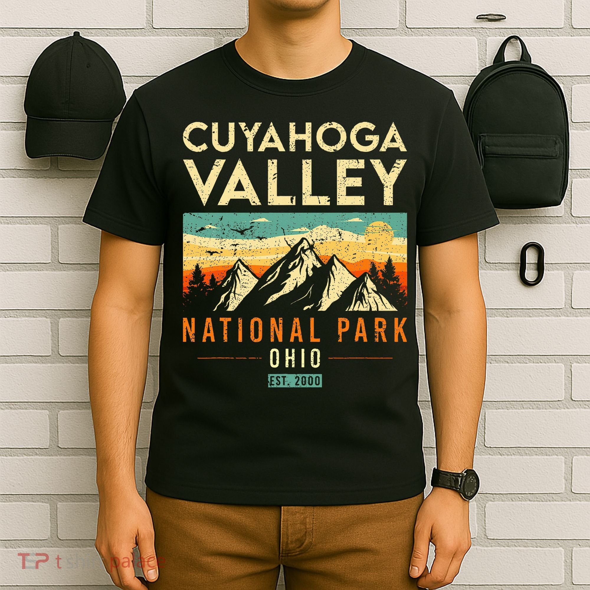 Cuyahoga Valley Est. 2000 Vintage Retro Ohio National Park T-Shirt