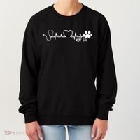 Cute Veterinarian Funny Gift Rainbow Paw Print Heartbeat Vet Tech Gift Women's Sweatshirt thumb 0