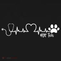 Cute Veterinarian Funny Gift Rainbow Paw Print Heartbeat Vet Tech Gift Pajama Set thumb 2