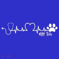 Cute Veterinarian Funny Gift Rainbow Paw Print Heartbeat Vet Tech Gift Baby Bodysuit thumb 2