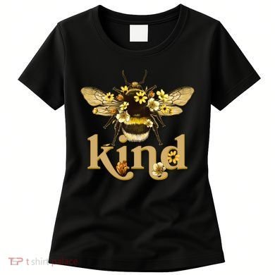 Cute Vintage Floral Bee Kind Women's T-Shirt