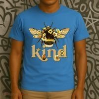 Cute Vintage Floral Bee Kind T-Shirt thumb 3