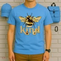 Cute Vintage Floral Bee Kind T-Shirt thumb 5