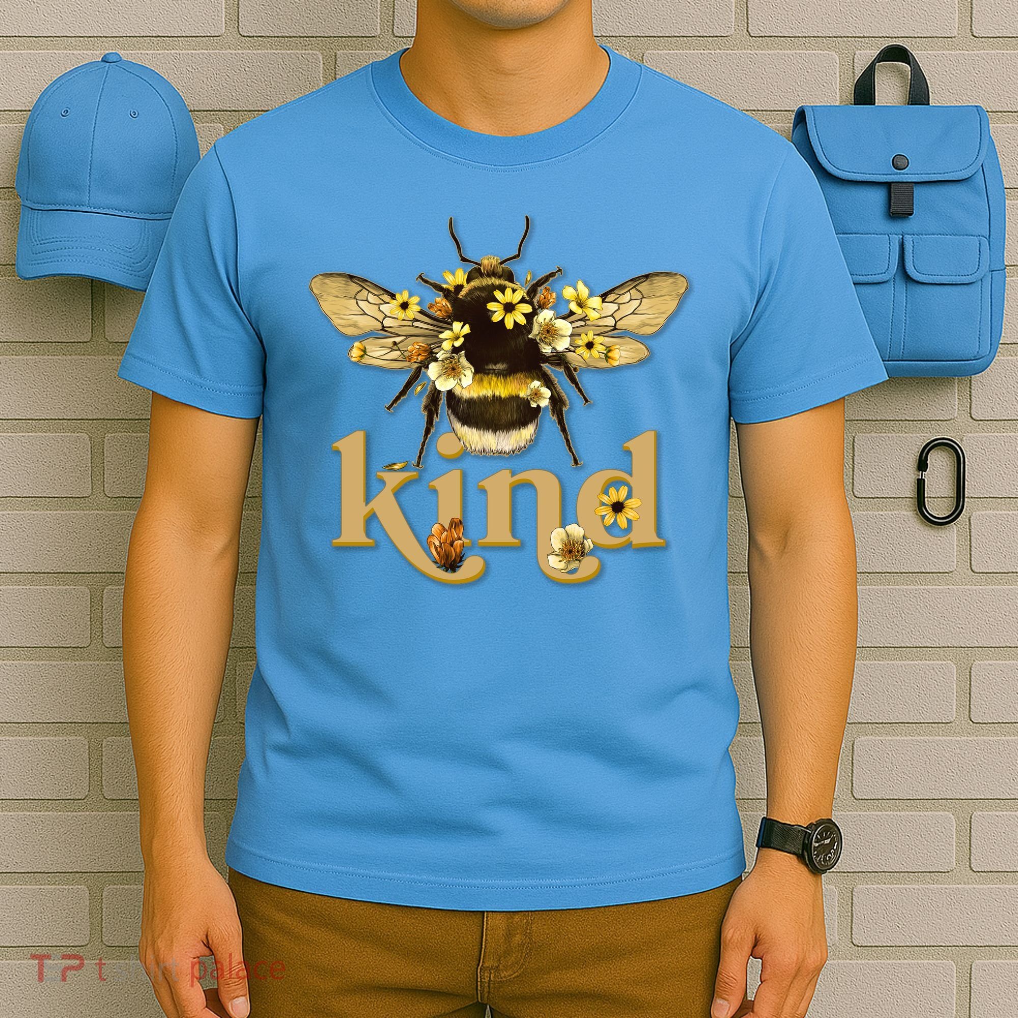 Cute Vintage Floral Bee Kind T-Shirt