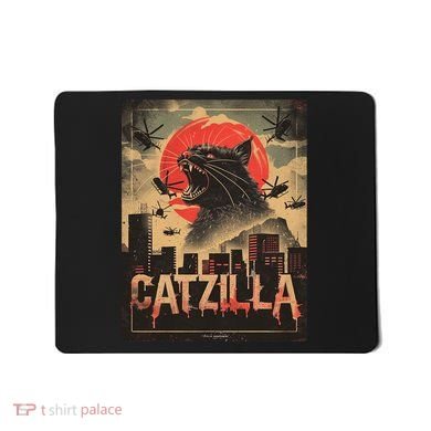 Catzilla Vintage Funny Cat Japanese Sunset Kitten Lover Mousepad