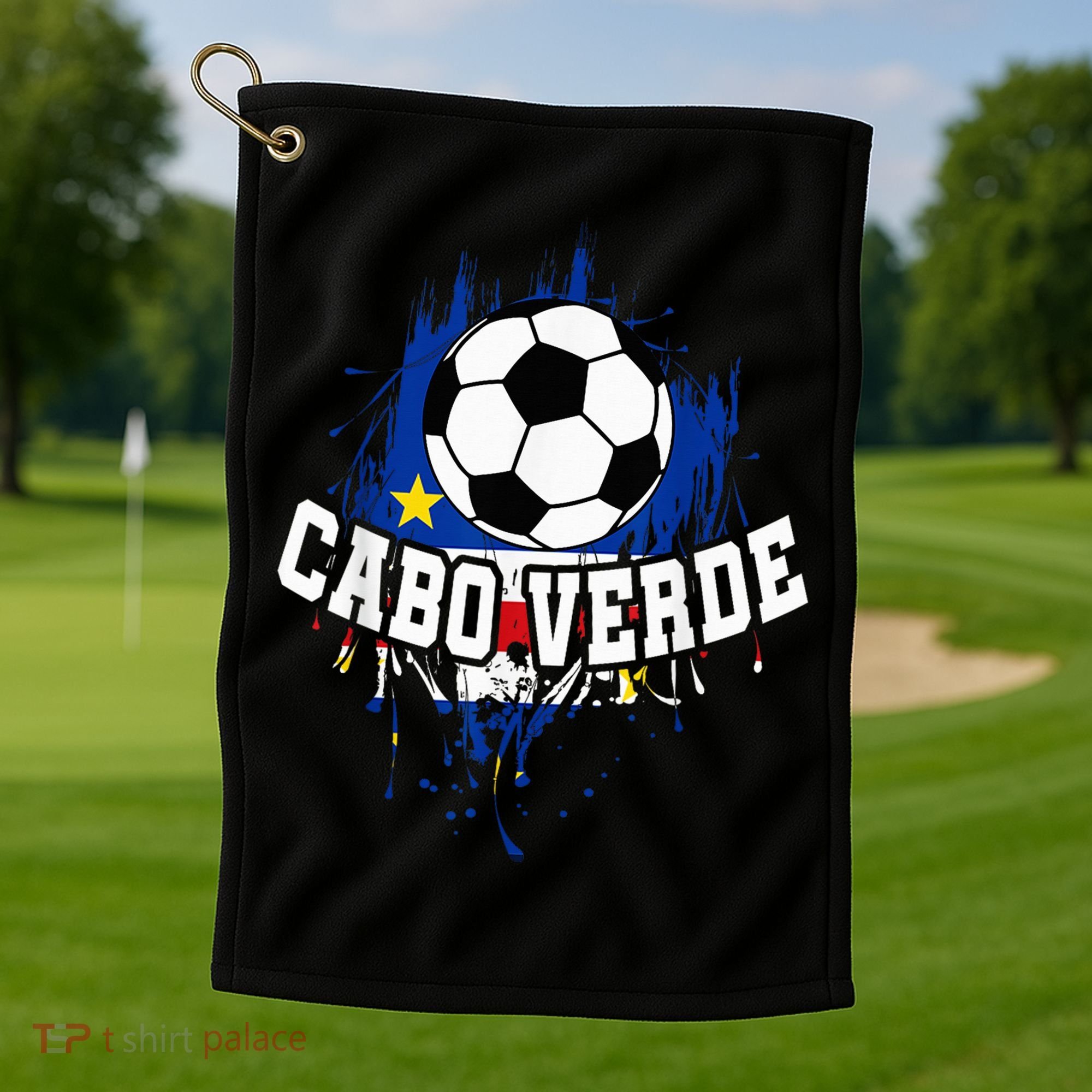 Cabo Verdean Football Cabo Verde Futbol Golf Towel