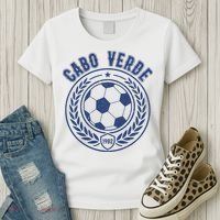 Cabo Verde Futbol Soccer Country Team Fan Women's T-Shirt thumb 3