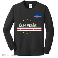 Cape Verde Flag National Pride Kids Long Sleeve Shirt thumb 0