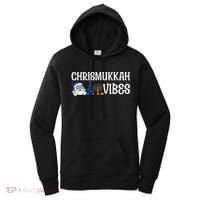 Chrismukkah Vibes Funny Santa Hanukkah Jewish Chanukah Women's Hoodie thumb 0