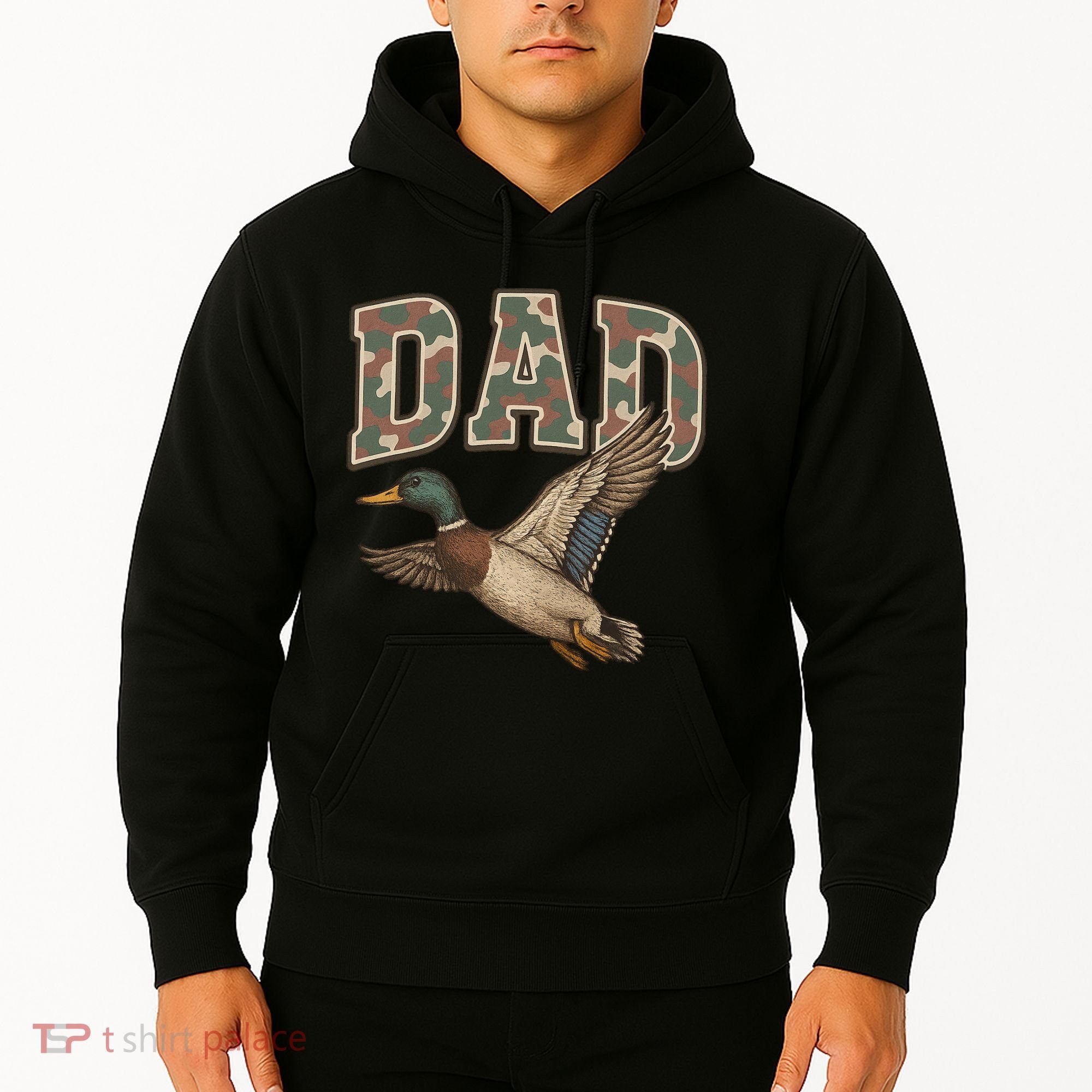 Camouflage Varsity Father's Day Dad Duck Hunting Hoodie