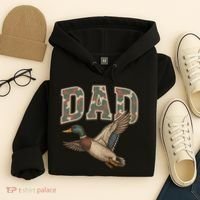 Camouflage Varsity Father's Day Dad Duck Hunting Hoodie thumb 4