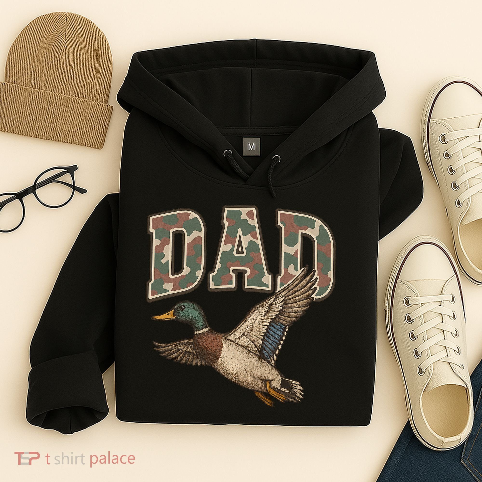 Camouflage Varsity Father's Day Dad Duck Hunting Hoodie