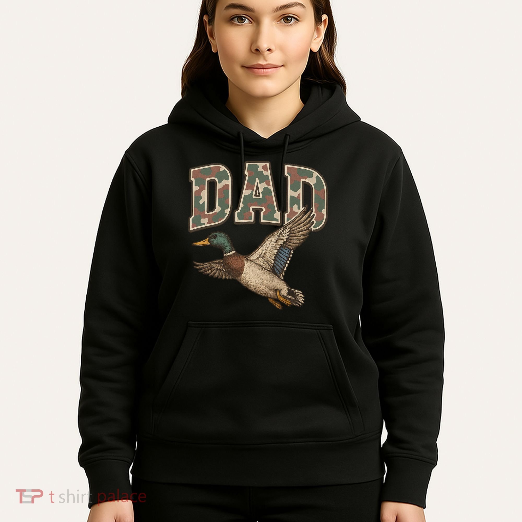 Camouflage Varsity Father's Day Dad Duck Hunting Hoodie