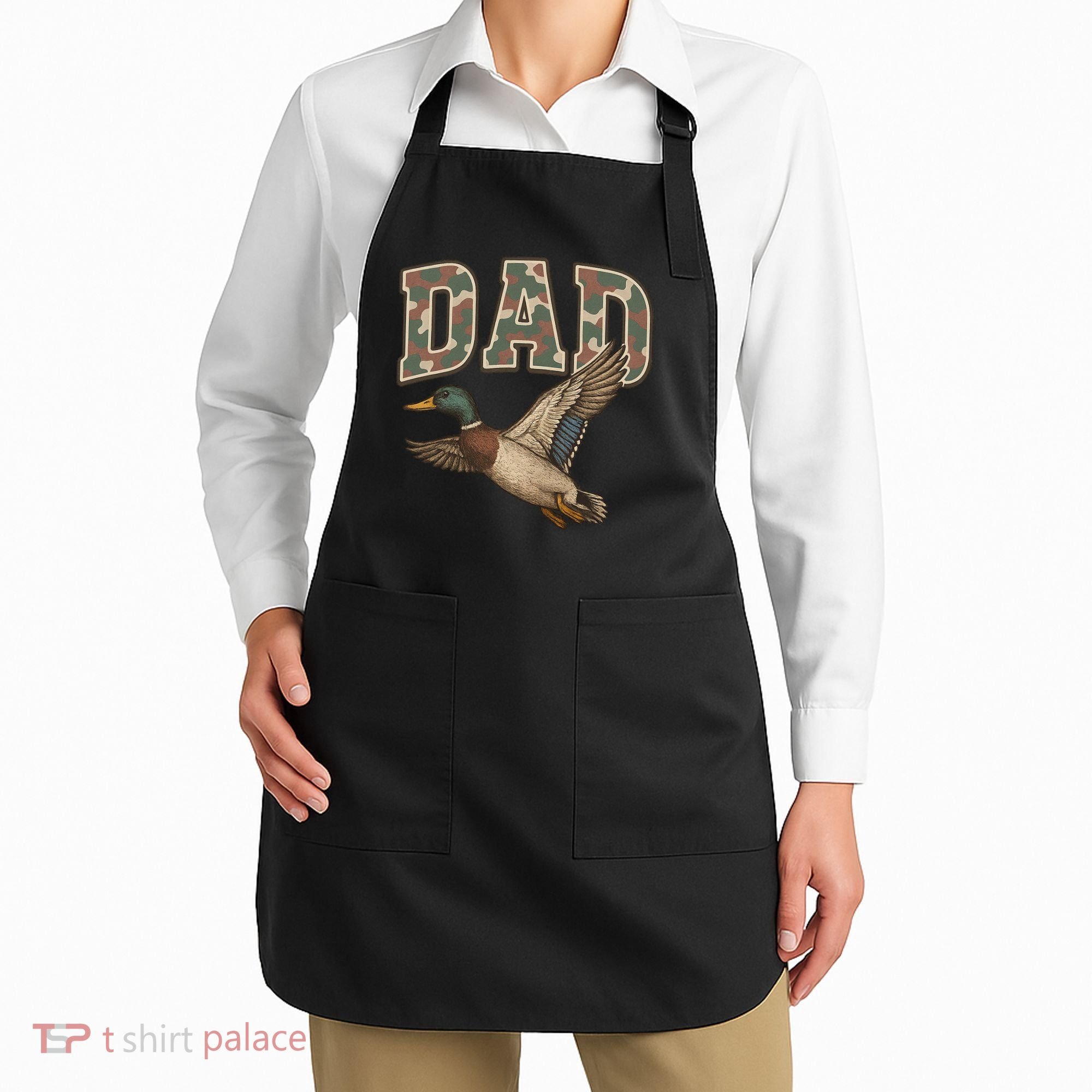 Camouflage Varsity Father's Day Dad Duck Hunting Apron