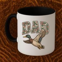 Camouflage Varsity Father's Day Dad Duck Hunting Coffee Mug thumb 2