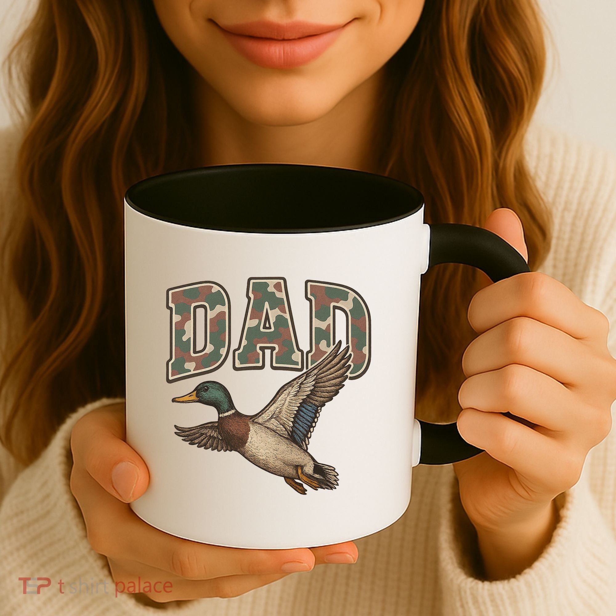 Camouflage Varsity Father's Day Dad Duck Hunting Coffee Mug