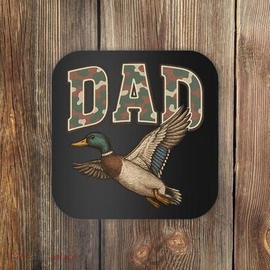 Camouflage Varsity Father's Day Dad Duck Hunting Coaster