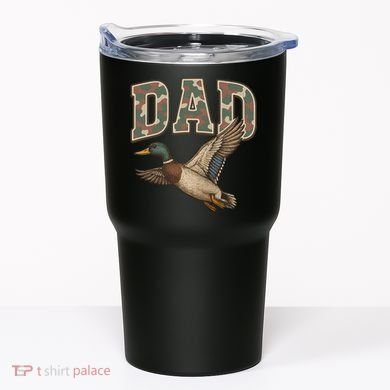 Camouflage Varsity Father's Day Dad Duck Hunting Tumbler