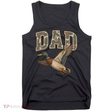 Camouflage Varsity Father's Day Dad Duck Hunting Tank Top
