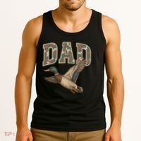 Camouflage Varsity Father's Day Dad Duck Hunting Tank Top thumb 3