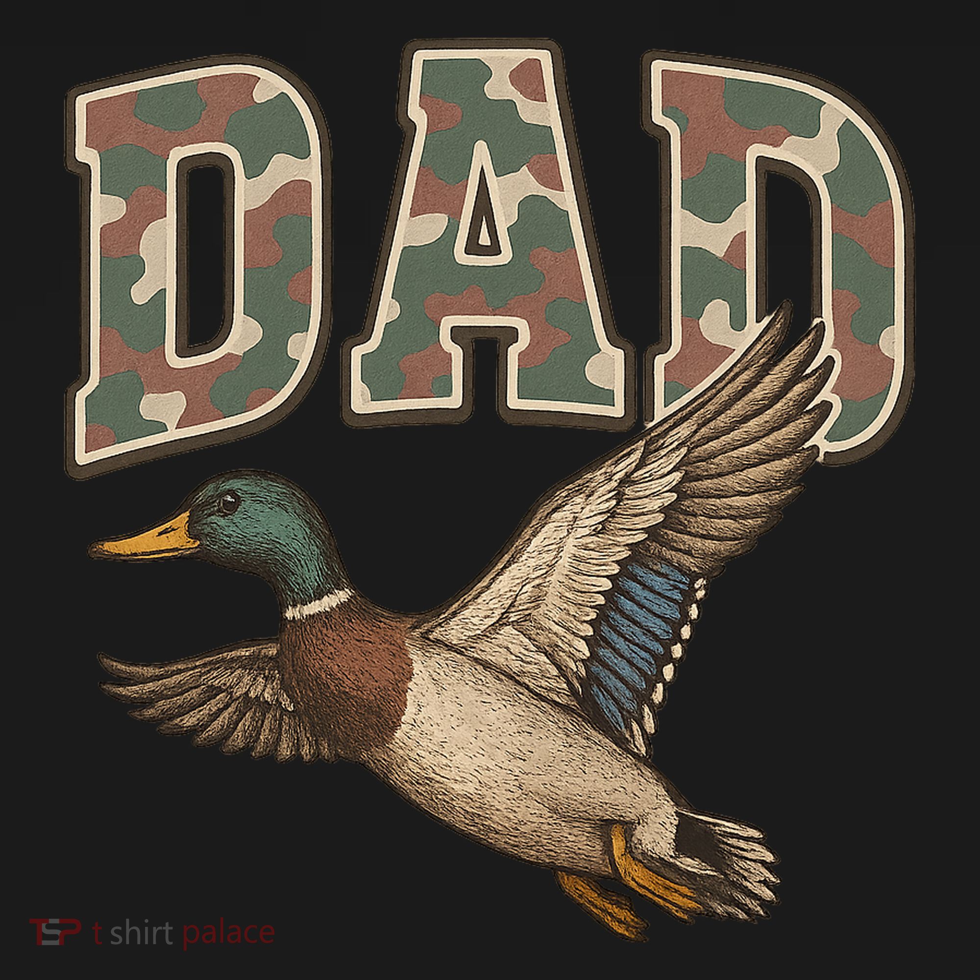 Camouflage Varsity Father's Day Dad Duck Hunting Tank Top