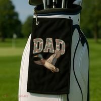 Camouflage Varsity Father's Day Dad Duck Hunting Golf Towel thumb 2