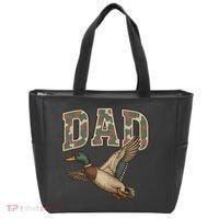 Camouflage Varsity Father's Day Dad Duck Hunting Tote Bag thumb 0