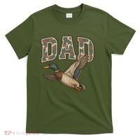 Camouflage Varsity Father's Day Dad Duck Hunting T-Shirt thumb 0