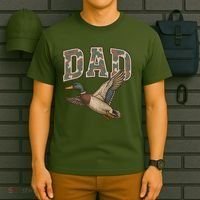 Camouflage Varsity Father's Day Dad Duck Hunting T-Shirt thumb 6