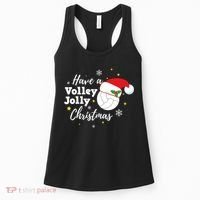Christmas Volleyball Gift Have A Volley Jolly Christmas Santa Hat Women's Tank Top thumb 0