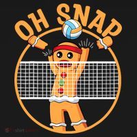 Christmas Volleyball Gingerbread Man Blocker Oh Snap Backpack thumb 2