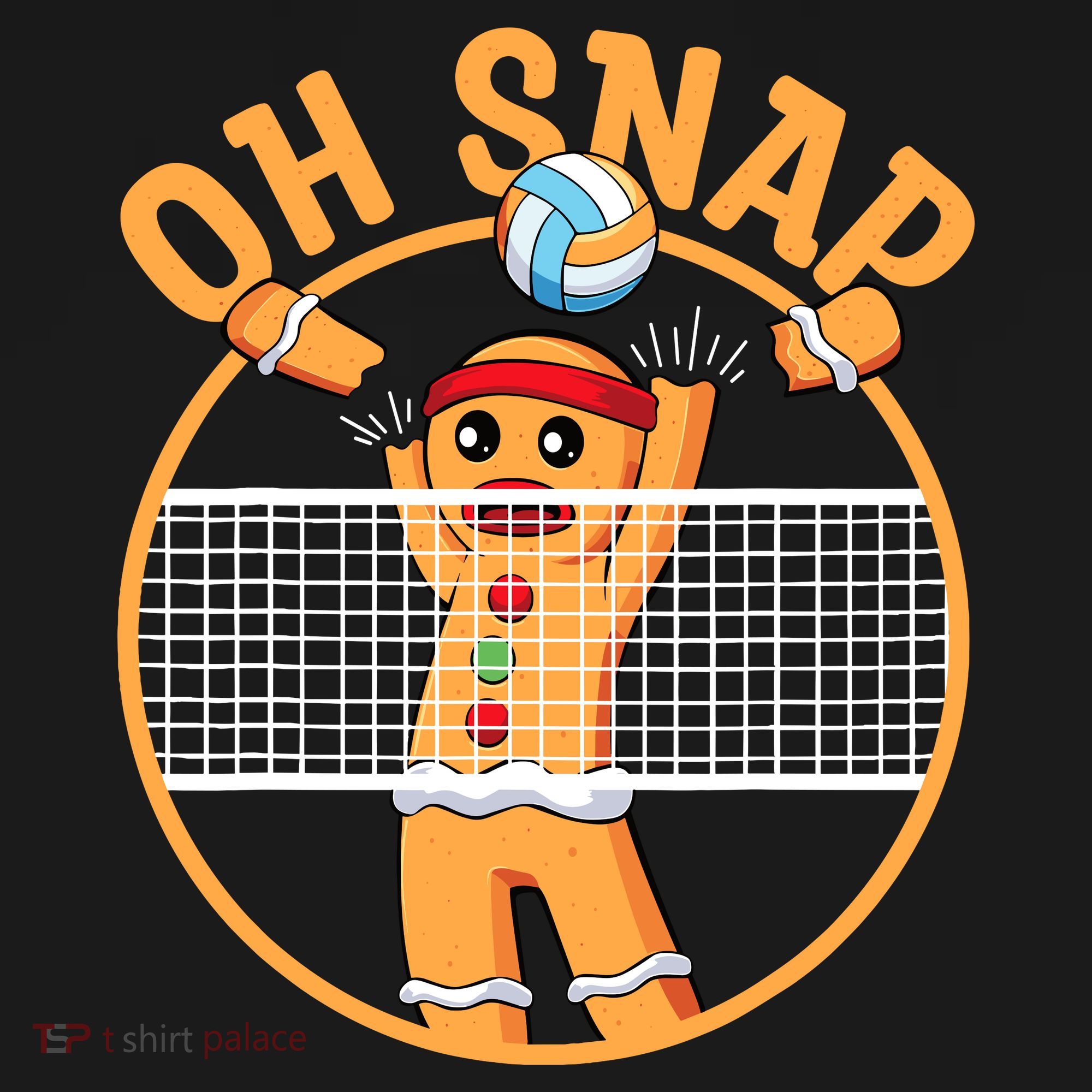 Christmas Volleyball Gingerbread Man Blocker Oh Snap Backpack