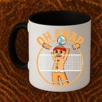 Christmas Volleyball Gingerbread Man Blocker Oh Snap Coffee Mug thumb 2