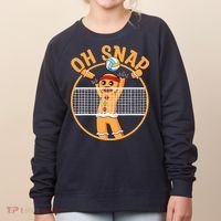 Christmas Volleyball Gingerbread Man Blocker Oh Snap Women's Sweatshirt thumb 0