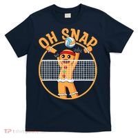 Christmas Volleyball Gingerbread Man Blocker Oh Snap T-Shirt thumb 0