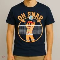 Christmas Volleyball Gingerbread Man Blocker Oh Snap T-Shirt thumb 3