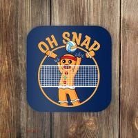 Christmas Volleyball Gingerbread Man Blocker Oh Snap Coaster thumb 0