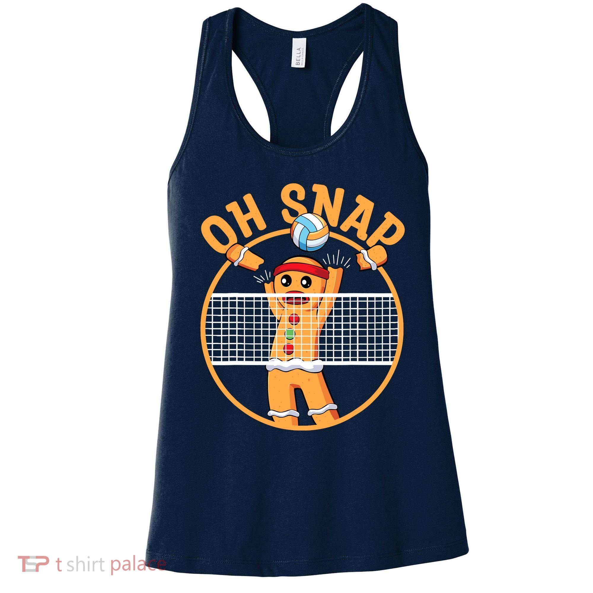 Christmas Volleyball Gingerbread Man Blocker Oh Snap Women's Tank Top