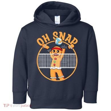 Christmas Volleyball Gingerbread Man Blocker Oh Snap Toddler Hoodie