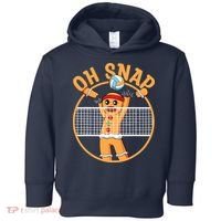 Christmas Volleyball Gingerbread Man Blocker Oh Snap Toddler Hoodie thumb 0