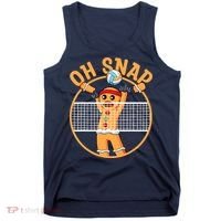 Christmas Volleyball Gingerbread Man Blocker Oh Snap Tank Top thumb 0