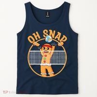 Christmas Volleyball Gingerbread Man Blocker Oh Snap Tank Top thumb 2