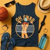 Christmas Volleyball Gingerbread Man Blocker Oh Snap Tank Top thumb 4